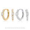 Wholesale S925 Sterling Silver Geometric Zircon Earrings Light Luxury Electroplated Jewelry For Women