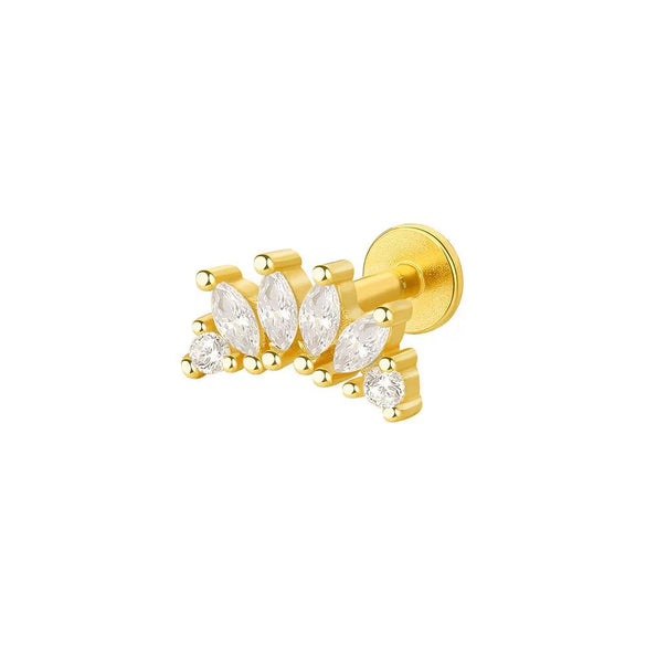 Wholesale S925 Sterling Silver Geometric Zircon Inlaid Women's Earrings