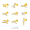 Wholesale S925 Sterling Silver Geometric Zircon Inlaid Women's Earrings