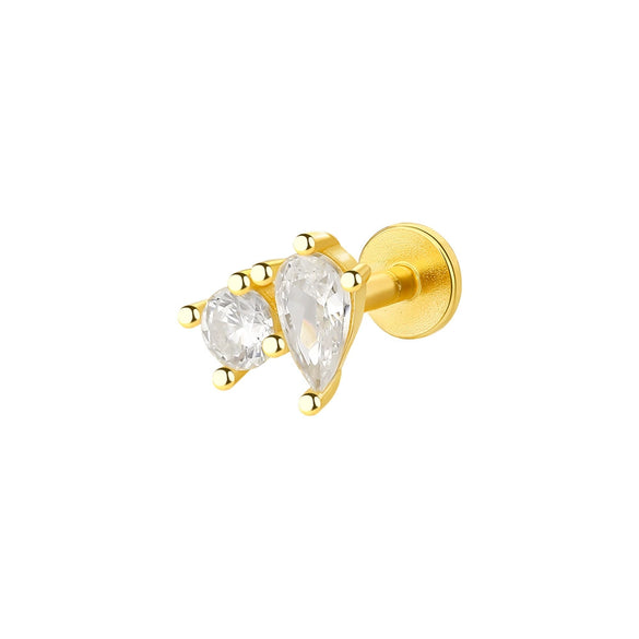 Wholesale S925 Sterling Silver Geometric Zircon Inlaid Women's Earrings