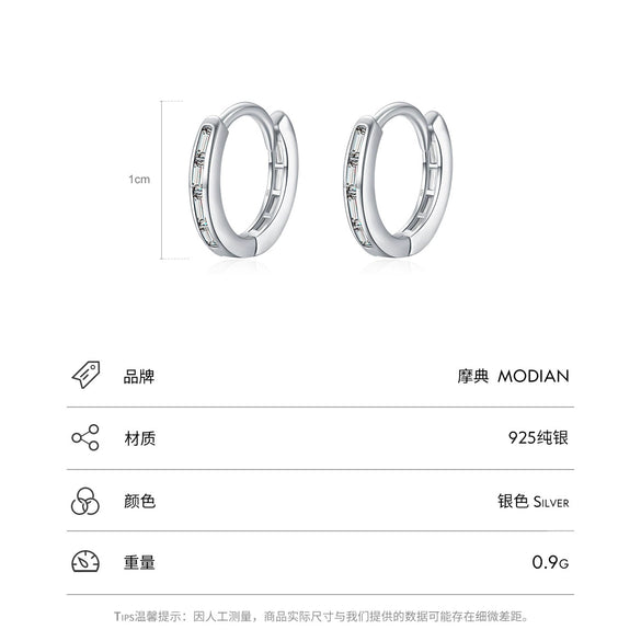 Wholesale S925 Sterling Silver Geometric Zircon Inlaid Women's Light Luxury Earrings