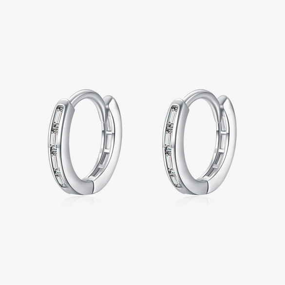 Wholesale S925 Sterling Silver Geometric Zircon Inlaid Women's Light Luxury Earrings
