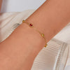 Wholesale S925 Sterling Silver Geometric Zircon Inlay Bracelet For Women Sweet Simple Fashion