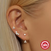 Wholesale S925 Sterling Silver Geometric Zircon Tassel Earrings With Electroplating