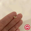 Wholesale S925 Sterling Silver Geometric Zirconia Inlaid Pierced Ear Bone Earrings For Women