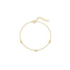 Wholesale S925 Sterling Silver Girly Elegant Golden Flower Bow Bracelet With Electroplating