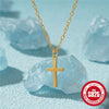 Wholesale S925 Sterling Silver Glossy Heart Cross Ochain Women's Clavicle Necklace With Electroplating