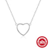 Wholesale S925 Sterling Silver Glossy Heart Cross Ochain Women's Clavicle Necklace With Electroplating