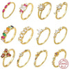Wholesale S925 Sterling Silver Gold Plated Geometric Design Opening Ring For Women