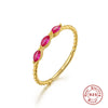 Wholesale S925 Sterling Silver Gold Plated Geometric Design Opening Ring For Women