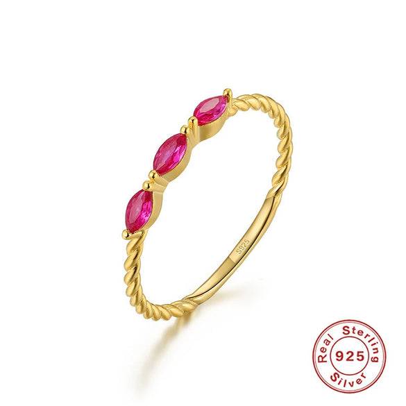 Wholesale S925 Sterling Silver Gold Plated Geometric Design Opening Ring For Women