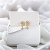 Wholesale S925 Sterling Silver Gold Plated Inlaid Zircon Female Earrings