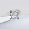 Wholesale S925 Sterling Silver Gold Plated Inlaid Zircon Female Earrings