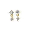 Wholesale S925 Sterling Silver Gold Plated Inlaid Zircon Female Earrings