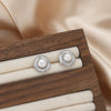 Wholesale S925 Sterling Silver Gold Plated Pearl Earrings With 5A White Zirconium Electroplated Fashionable Niche Design For Women