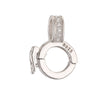 Wholesale S925 Sterling Silver Gold Plated Round Inlay Pendant Buckle Diy Accessories