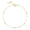 Wholesale S925 Sterling Silver Gold Plated Round Zirconium Stitching Hand Jewelry Bracelet With Electroplating Process And Geometric Style