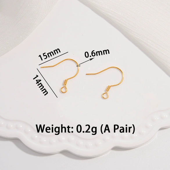 Wholesale S925 Sterling Silver Goldplated Geometric Diy Handmade Earring Ear Hook Semifinished Material For Women