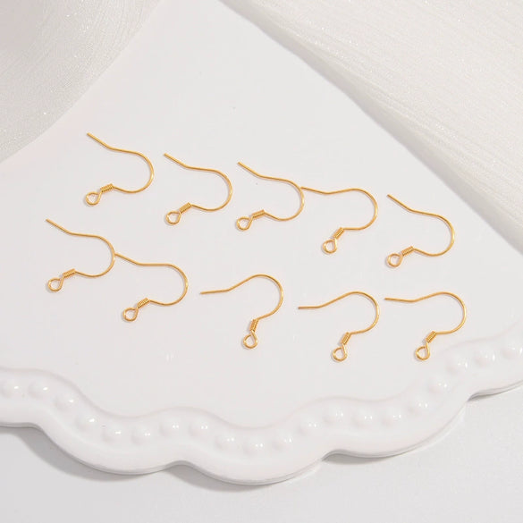 Wholesale S925 Sterling Silver Goldplated Geometric Diy Handmade Earring Ear Hook Semifinished Material For Women