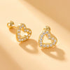 Wholesale S925 Sterling Silver Heart Diamond Earrings For Women