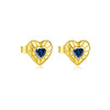 Wholesale S925 Sterling Silver Heart Earrings With Geometric Pattern Electroplated With Platinum Or 18K Gold For Women