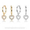 Wholesale S925 Sterling Silver Heart Inlay Earrings Simple Fashion Style