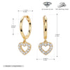 Wholesale S925 Sterling Silver Heart Inlay Earrings Simple Fashion Style