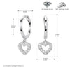 Wholesale S925 Sterling Silver Heart Inlay Earrings Simple Fashion Style