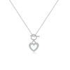 Wholesale S925 Sterling Silver Heart Ot Clasp Necklace With Electroplating For Women Fashion High End Collarbone Chain