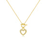 Wholesale S925 Sterling Silver Heart Ot Clasp Necklace With Electroplating For Women Fashion High End Collarbone Chain