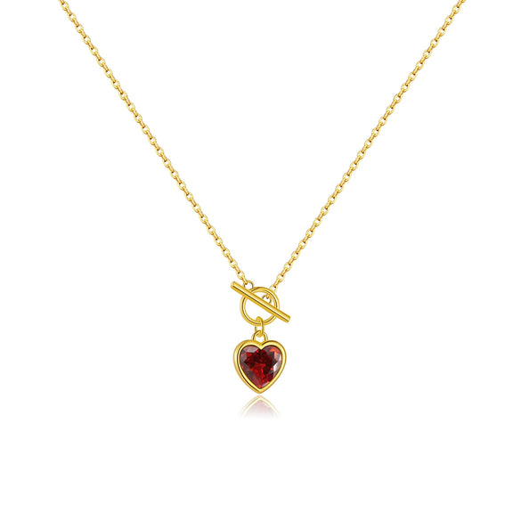 Wholesale S925 Sterling Silver Heart Ot Clasp Necklace With Electroplating For Women Fashion High End Collarbone Chain