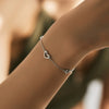 Wholesale S925 Sterling Silver Heart Shape English Letters Inlaid Zircon Women's Bracelet