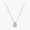 Wholesale S925 Sterling Silver Heart Shape Geometric Artificial Diamond Zircon Inlaid Pendant Necklace Clavicle Chain For Women