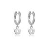 Wholesale S925 Sterling Silver Heart Shape Geometric Flower Earrings For Women With Platinum 18K Gold Electroplating
