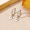 Wholesale S925 Sterling Silver Heart Shape Geometric Flower Earrings For Women With Platinum 18K Gold Electroplating