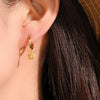 Wholesale S925 Sterling Silver Heart Shape Geometric Flower Earrings For Women With Platinum 18K Gold Electroplating