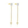 Wholesale S925 Sterling Silver Heart Shape Zircon Pendant Earrings For Women With Electroplating