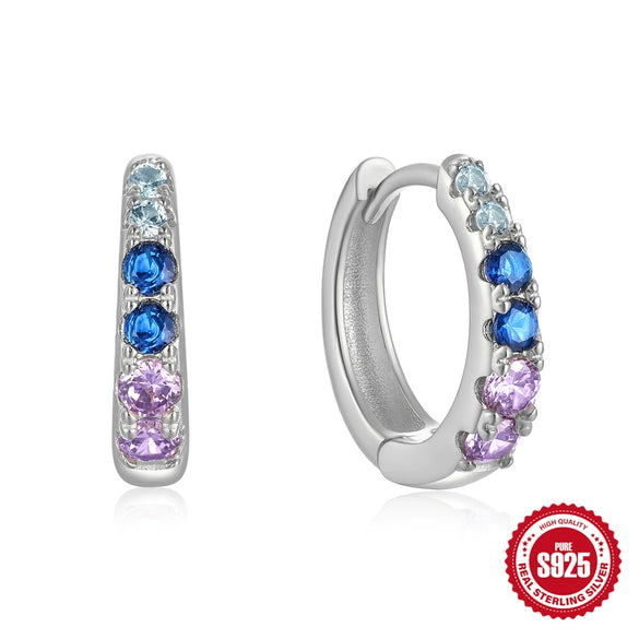 Wholesale S925 Sterling Silver Heart Shaped Earrings With Inlaid Zircon For Women