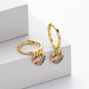 Wholesale S925 Sterling Silver Heart Shaped Electroplated Earrings For Women Inlaid With Zircon