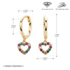 Wholesale S925 Sterling Silver Heart Shaped Electroplated Earrings For Women Inlaid With Zircon