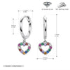 Wholesale S925 Sterling Silver Heart Shaped Electroplated Earrings For Women Inlaid With Zircon