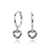 Wholesale S925 Sterling Silver Heart Shaped Electroplated Earrings For Women Inlaid With Zircon