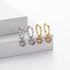 Wholesale S925 Sterling Silver Heart Shaped Electroplated Earrings For Women Inlaid With Zircon