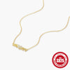 Wholesale S925 Sterling Silver Heart Shaped English Letter Pendant Clavicle Chain With Electroplating And Diamond Embedded Elegant Necklace For Women