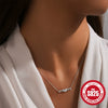 Wholesale S925 Sterling Silver Heart Shaped English Letter Pendant Clavicle Chain With Electroplating And Diamond Embedded Elegant Necklace For Women