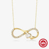 Wholesale S925 Sterling Silver Heart Shaped Horoscope Infinite Classic Lady Wedding Necklace With O Chain And Electroplating