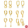 Wholesale S925 Sterling Silver Heart Shaped Love Flower Pendant Fashion Earrings With Electroplating For Women