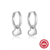 Wholesale S925 Sterling Silver Heart Shaped Love Flower Pendant Fashion Earrings With Electroplating For Women