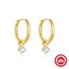 Wholesale S925 Sterling Silver Heart Shaped Love Flower Pendant Fashion Earrings With Electroplating For Women