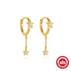 Wholesale S925 Sterling Silver Heart Shaped Love Flower Pendant Fashion Earrings With Electroplating For Women